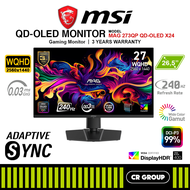 MSI MAG 273QP QD-OLED X24 26.5-inch WQHD 240Hz Gaming Monitor (3Yrs MSI Warranty)