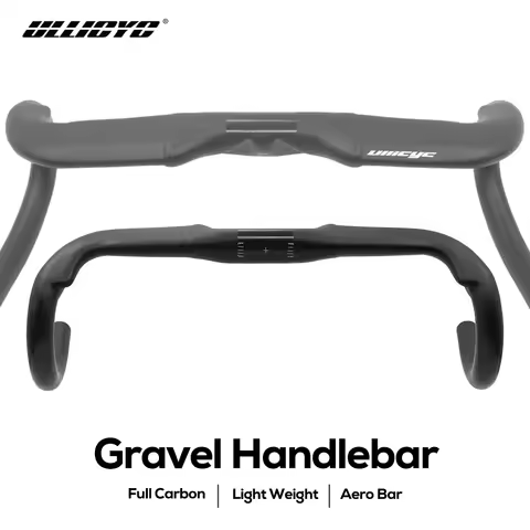 ULLICYC T1000 Full Carbon Road Bicycle HandleBar,Aero Gravel Handlebar for Cyclocross,Black Matt 340