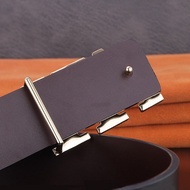 Ready Stock AX Letter Belt Brand Men's Genuine Leather Belt Genuine Leather Cowhide Belt Korean Vers