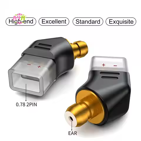 A47F-0.78 2Pin Female EAR Male Earphone Adapter To Earphones Earsets For Pentaconn Ear PE/Acoustune 