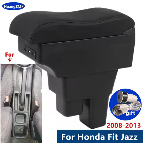 Car Armrest For Honda Jazz Armrest box For Honda Fit Jazz 2 2008-2013 2009 2010 2011 2012 Arm Storag
