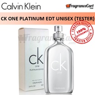 Calvin Klein cK One Platinum EDT Unisex (100ml Tester) Men Women Eau de Toilette 1 Silver [Brand New 100% Authentic Perfume/Fragrance]