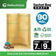 KRAFT SACHET PACKAGING NON ZIPLOCK 7x9 DELKOCHOICE