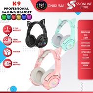 ONIKUMA K9 Headphone Cat Headphone Gaming Headset Lighthing Effect Earphone Gaming Headphone With Mi