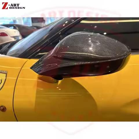 Z-ART 458 Dry Carbon Fiber Mirror Cover For Ferrari F458 Prepreg Carbon Fiber Rear Mirror Housing Fo