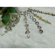 ROS Face Mask extender Penyambung Pelitup Muka Bling Diamond Rhinestone Beads Bridal Muslimah Hijab 