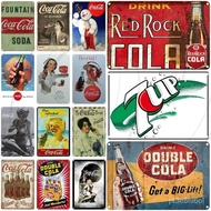 Vintage Coca Cola Retro Tin Sign Plates Barber Shop Cafe Supermarket Restaurant Decor Wall Sticker Size: 20x 30cm ■ ﹍ ☇ No.417