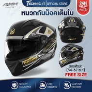 AXK Technic-it Full Face Motorcycle Helmet 2023 - Stylish & Durable, Quick Release, Free Size (54-62