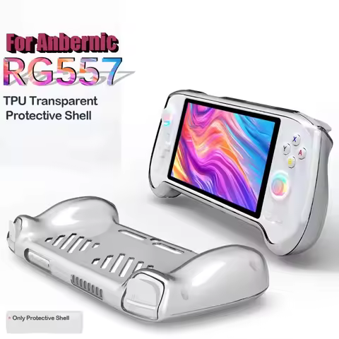 For Anbernic RG557 Protective Case Handheld Game Console Protective Cover Anti-fall Soft Rubber TPU 