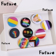 FUTURE Rainbow Brooch Lapel Men Women Jewelry Accessories Gay Badge