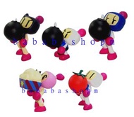 Bandai 炸彈人扭蛋 全新套裝 Bomberman 扭蛋 (一套5款連5張蛋紙)原裝膠袋未開