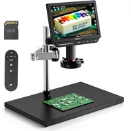 TOMLOV 8" TM4K Flex Arm 4K LCD Digital HDMI Microscope 2000x ,Spin Arm Soldering Microscope Electron