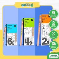 Set of 6 pencils 2B 4B 6B, School supplies for children from 2 - 4 years old - OLA KIDS