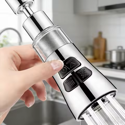 Universal 360° Rotate Kitchen Faucet Extender With Filter Function Aerator Splash Filter Washbasin F