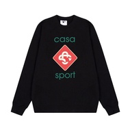 OOO9 CASABLANC * Fashion Printed Long-Sleeved Sweatshirt All-Match Round Neck T-Shirt Top Men Women
