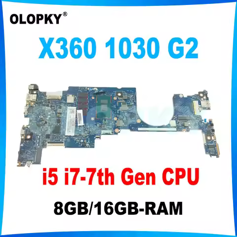 6050A2848001-MB-A01 for HP EliteBook x360 1030 G2 Laptop Motherboard, i5 i7-7th Gen CPU 8GB/16GB-RAM