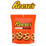 REESE’S DIPPED PRETZELS 240g Pretzels dipped in peanut butter candy and drizzled with milk chocolate