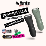 The Trimmer Plus by MERIDIAN: Men Waterproof Electric Below-The-Belt Trimmer Effortlessly Trim Hair