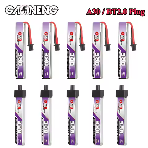 GNB 1S 3.8V 380mAh 60C Lipo Battery Cabled A30 BT2.0 High Current Discharge Connector For FPV RC Tin