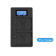 PALO 1800mAh LPE5 LP E5 LP-E5 Battery + LCD Dual USB Charger For Canon 450D 500D 1000D KISS X2 X3 F