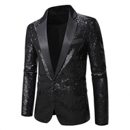 Cross-Border Men's Gradient Sequin Suit New Style Performance Suit Host Ceremonial Dress Performance