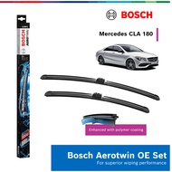 Bosch Aerotwin OE Wiper Set for Mercedes Benz CLA 180 (A205S) + Free Windshield Microfiber Cloth