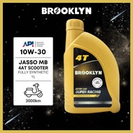 BROOKLYN Scooter 4AT 10w30 MB API SP 1L Fully Synthetic Engine Oil Minyak Hitam Pelincir Skuter