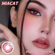 14.2MM / 14.5MM Vampire Red Lens Red Mesh Cosplay Contact Lens Red Halloween Lens