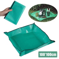 50-100CM Reusable PE Waterproof Flower Plant Potting Mat / Square Gardening Mix Soil Cushion / Garden Transplanting Supplies