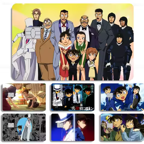 3D D-detective C-conan Anime 100% Hot Sale Amine Credit Debit Bank Card Bus Card Film Skin Sticker