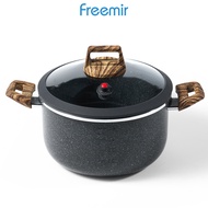 freemir Wajan dan Panci 24cm 20cm Hitam Anti Lengket Non Stick Casserole Pan Peralatan Masak