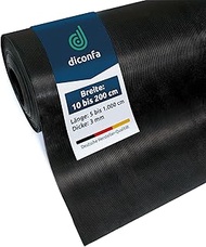 diconfa Fine-Grooved Rubber Mat 3 mm Thick - Width 0.1 m to 2 m - Length 0.05 m to 10 m - Selection 