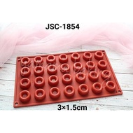 JSC-1854 YBB Round circle donut pudding chocolate silicone mold