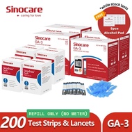 SINOCARE GA3 Test Strip  200pcs Blood Glucose Cek Gula Darah Cofoe Lancet Alat Kencing Manis Sugar