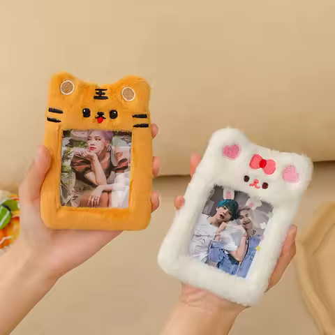 Kawaii Plush Bag For Idol BTS Blackpink Photocard Holder Credit ID Bank Card Purse Protective Case f