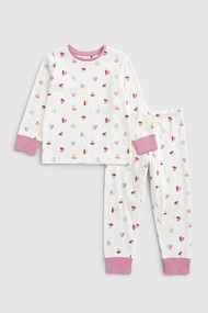 ชุดนอนเด็กผู้หญิง Mothercare Heart Pyjamas HD332
