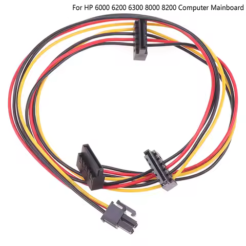 4Pin To 2-Port HDD SSD SATA Power Socket Cable Conector For 6000 6200 6300 8000 8100 8200 Computer M