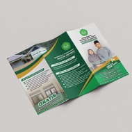 3-FOLD BROCHURE PRINTING CUSTOM DESIGN 2-SIDED PRINTING/ A4 UK