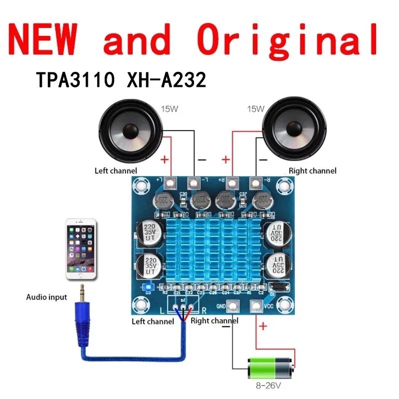 Power Amplifier TPA 3110 . XH-A232 Digital HiFi Power