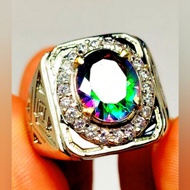 GENUINE MISTIQUARTZ STONE RING READY TO WEAR TOP QUALITY Silver bangkok 926 Cincin