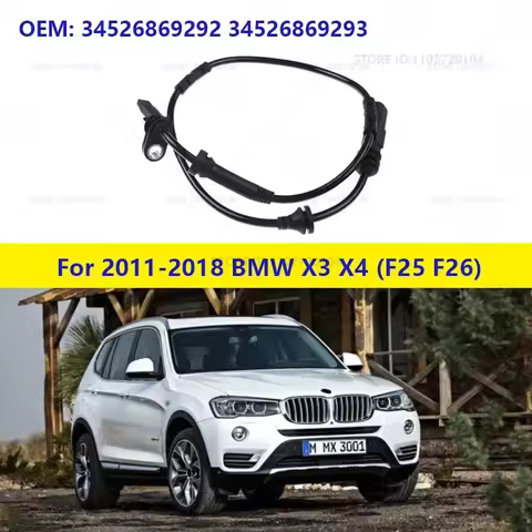 for BMW 2011-2018 F25 F26 X3 X4 28i 28ix 28dx 35ix M40ix ABS Wheel Speed Sensor 34526869292 34526869