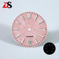28.5mm Dial Snow Pink for NH35 Movement BGW9 Lume Modified Watch Accessories 6 O'clock 3 O'clock Dat