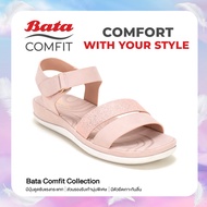 Bata บาจา Comfit รองเท้าเพื่อสุขภาพแบบรัดส้น สวมใส่ง่าย รองรับน้ำหนักเท้าได้ดี สำหรับผู้หญิง รุ่น AURORA สีชมพู 5015095 สีน้ำเงินเข้ม 5019095