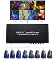 4K 8x1 HDMI Multiviewer 4 6 8 Port Multi Screen Segmentation Video Multiplexer Seamless Switch for PS4 Game Camera PC TV Monitor