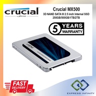 Crucial MX500 SSD 3D NAND SATA III 2.5inch - 250GB/500GB/1TB/2TB Internal SSD