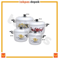 Multipurpose Steamer Pot Rice Cooker Panca Guna Maspion Glass 22,24,26,28 Cm Kr-069