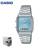 Casio Vintage Watch 💯(Ori) AQ230A-2A1MQYDF Stainless Steel AQ230 Casio Watch / Casio Metal Watch / Unisex / Men Ladies