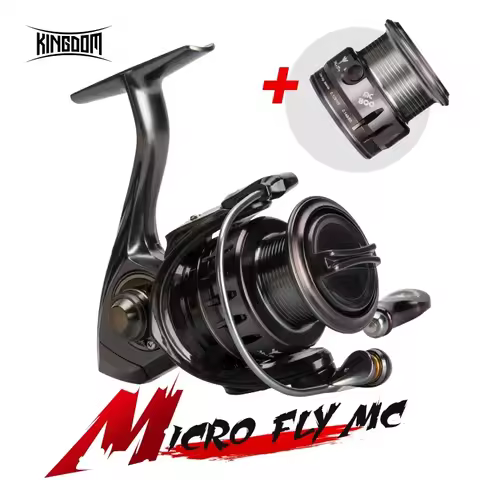 Kingdom MC Spinning Fishing Reels 800 1000 2000 3000 Carbon Braking Disc Light Double Spool Fresh & 