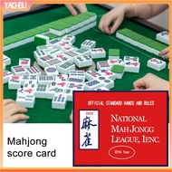 yakhsu|  Professional Mahjong Tools Mahjong League Hands and Rules 2024 Mahjong Score Card Set Official National Mahjong League Hands Rules Mah Jongg Paper Scorecard 1/4pcs Pack