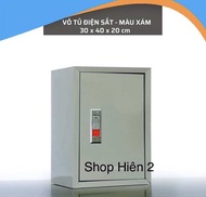 Vỏ tủ điện sắt 30x40x20 - Màu xám/Màu kem